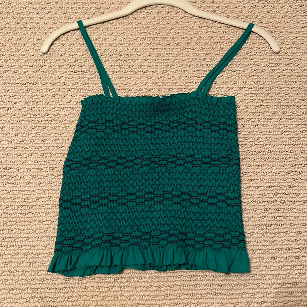 Green fitted top (brand-brave soul) (size-medium)